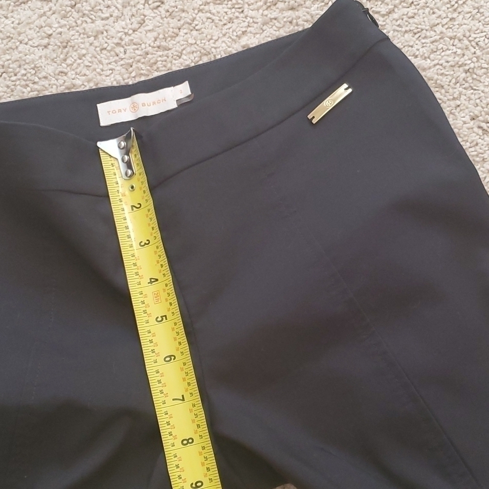 Tory Burch Callie Womens skinny slim cropped ankle side zip dress pants 2 - Picture 11 of 14
